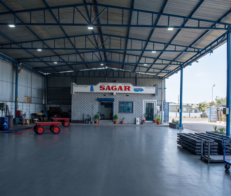 Sagar Steel factory floor in Gondal, Gujarat